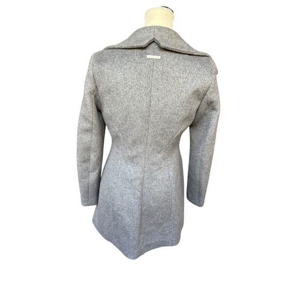 Soia & Kyo Grey Jemma Wool Blend Asymmetrical Side Pocket Car Coat - XS - Picture 9 of 16